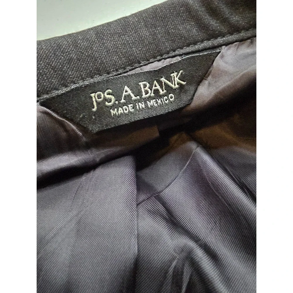 Jos A Bank Blazer Jacket Mens 40R‎ Gray Sports Coat 2 Buttons Pure Wool *